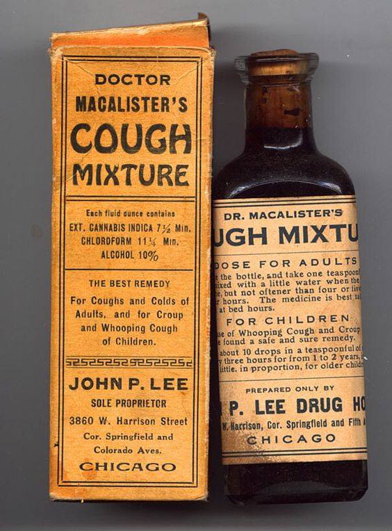 Old 1930s Cannabis Medicine Bottle