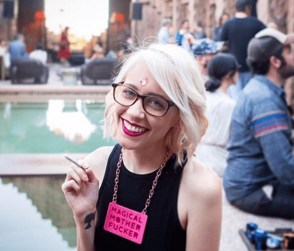 Alice Moon at a cannabis event 