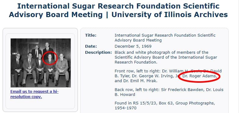 sugar conspiracy represented by photo of sugar research foundation
