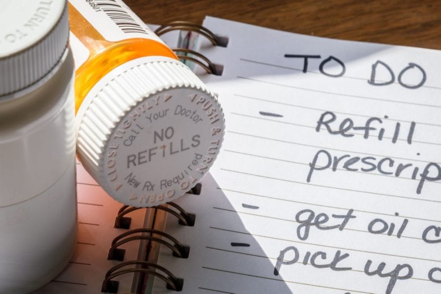 Pills with no refill on the cap