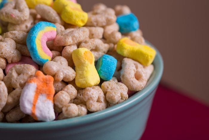 St Paddy's Day edibles with these lucky charms cereals