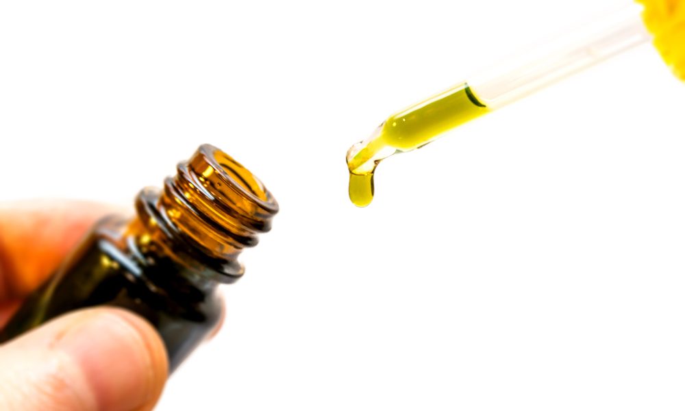 medical cannabis for arthritis represented by dropper of cannabis oil
