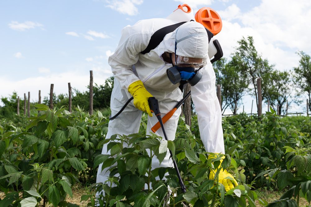 pesticides being sprayed