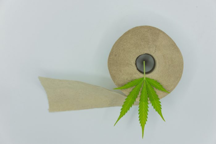 hemp toilet paper with leaf