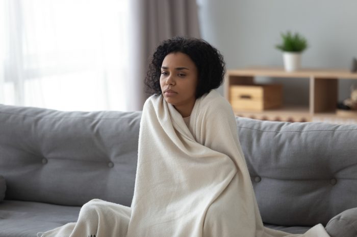 vape illness hinted at by girl wrapped in blanket