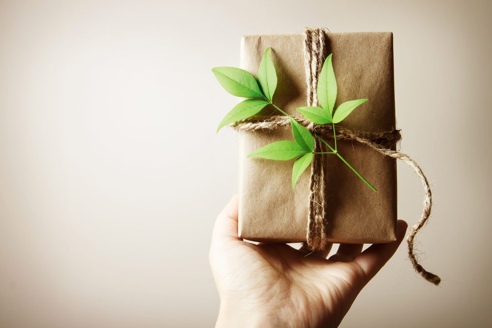 Hemp Paper wrapped gift
