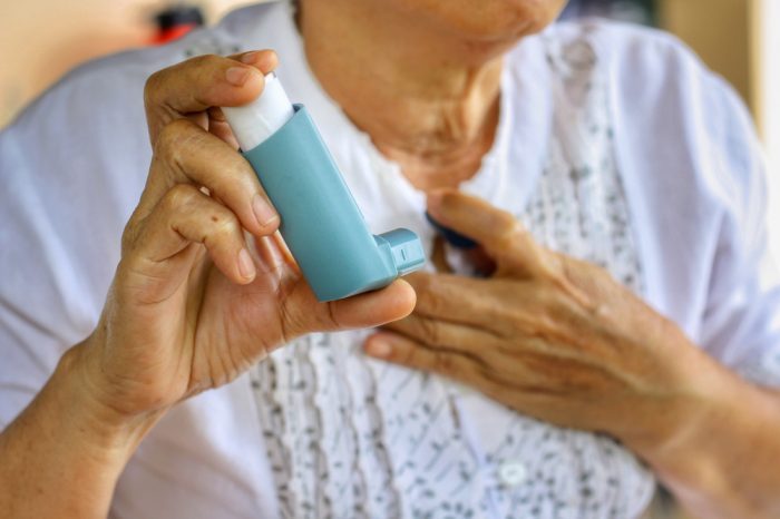 COPD trigger being soothed by inhaler