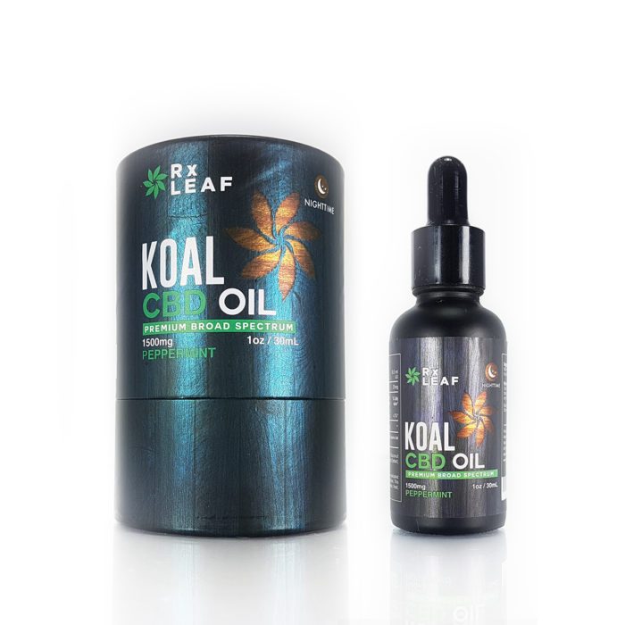 CBD Oil box and bottle by RxLeaf