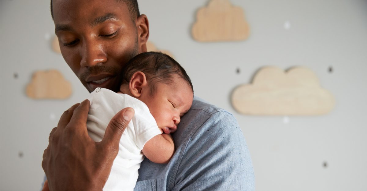 cannabis seizure trial on infants represented by african american baby in father's arms
